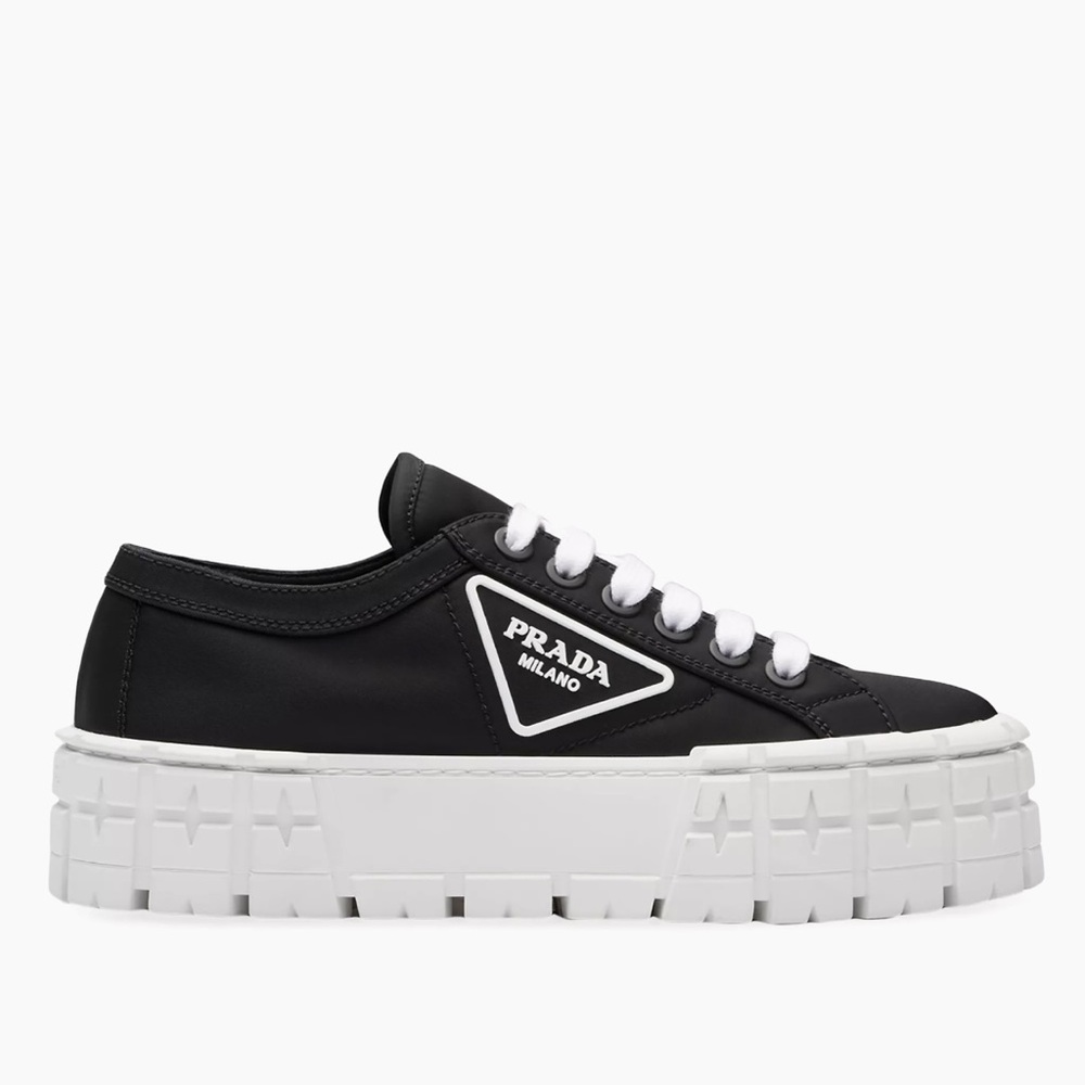 Prada Double Wheel Re-Nylon Gabardine Sneakers Size 36 like new great condition